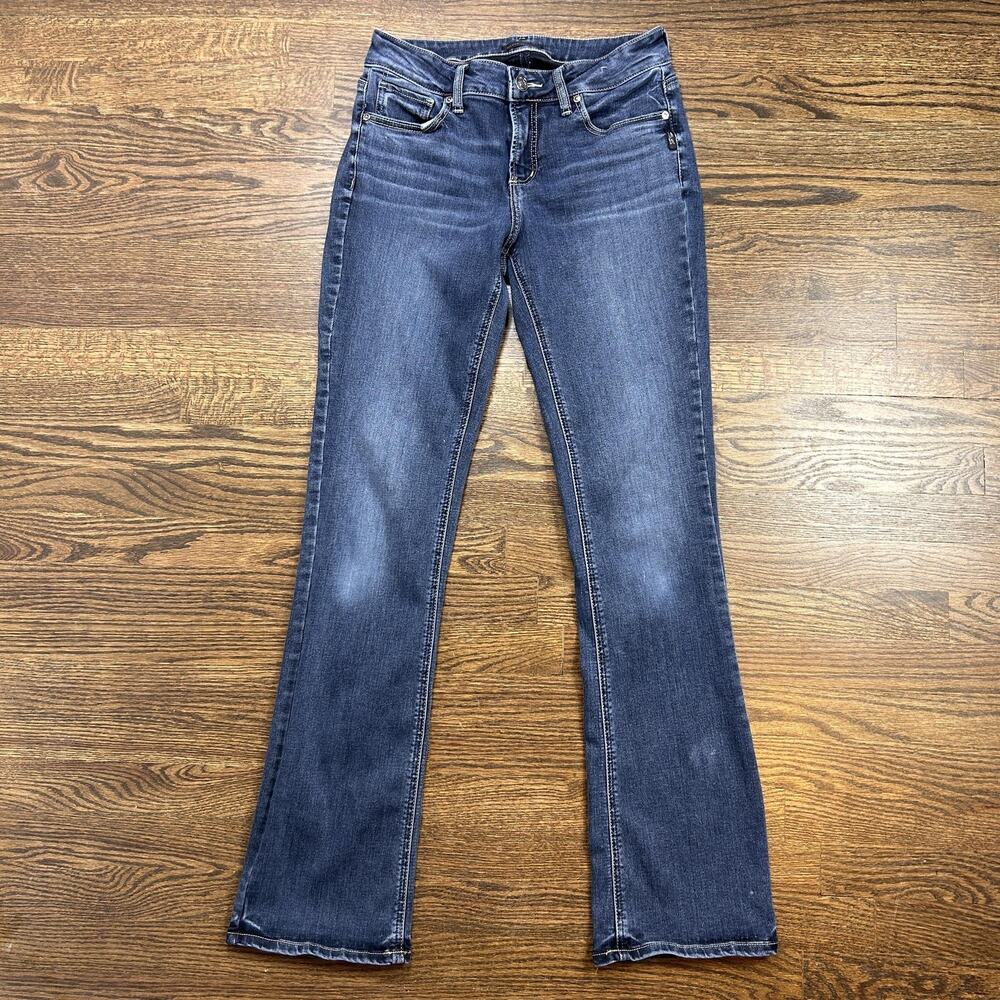 Silver Jeans Co‎ Elyse Slim Bootcut Jeans Womens 28x35 Blue Medium Wash Denim